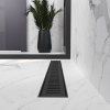 Трап лінійний AQUA 70cм та решіткою Line mattblack