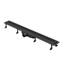 Трап лінійний AQUA 70cм та решіткою Line mattblack