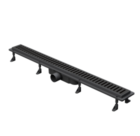 Трап лінійний AQUA 70cм та решіткою Line mattblack