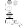 Сифон для піддона McALPINE (90 mm.) HC27-CPB хромований