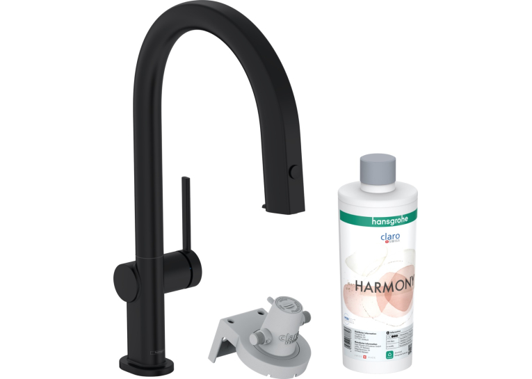 Змішувач кухонний Hansgrohe Aqittura M91 FilterSystem 210 1jet pull-out Sbox кухонний сет з Harmony (76800670) Matt Black