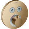 Термостат скрытого монтажа Hansgrohe ShowerSelect S на 2 клавиши Brushed Bronze 15743140