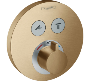 Термостат скрытого монтажа Hansgrohe ShowerSelect S на 2 клавиши Brushed Bronze 15743140