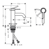 Смеситель Hansgrohe Tecturis S 80 CoolStart для умывальника без донного клапана, Chrome (73301000)