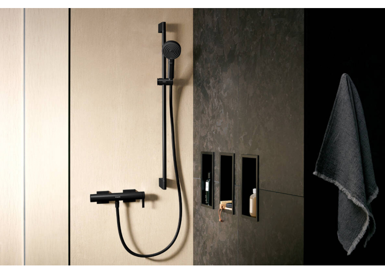 Душова штанга Hansgrohe Pulsify S 90 см зі шлангом 160 см, Matt Black (24401670)