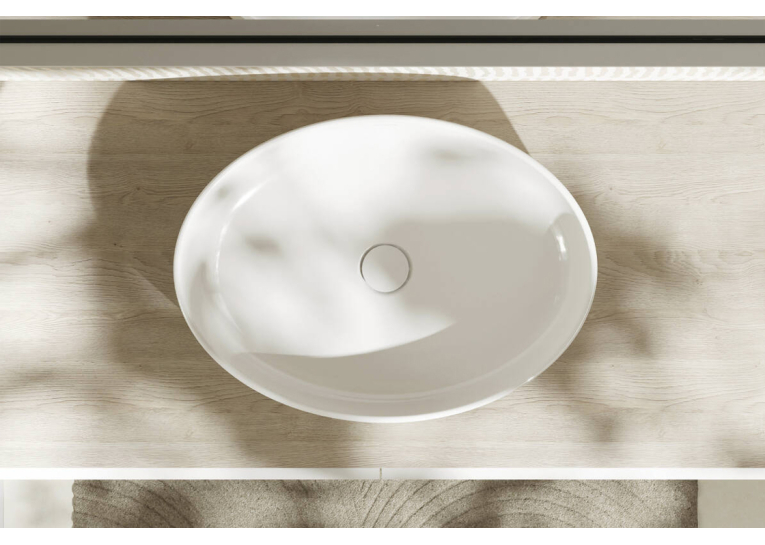 Умывальник накладной без перелива Hansgrohe Xuniva D SmartClean, 550х400 мм, White (61072450)