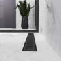 Трап лінійний AQUA 80cм та решіткою Line mattblack