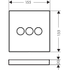 Переключатель Hansgrohe ShowerSelect на 3 клавиши Polished Gold Optic 15764990