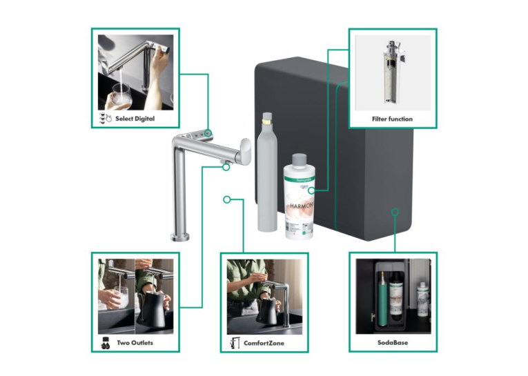 Змішувач кухонний Hansgrohe Aqittura M91 SodaSystem 240 1jet кухонний сет (76810000) Chrome