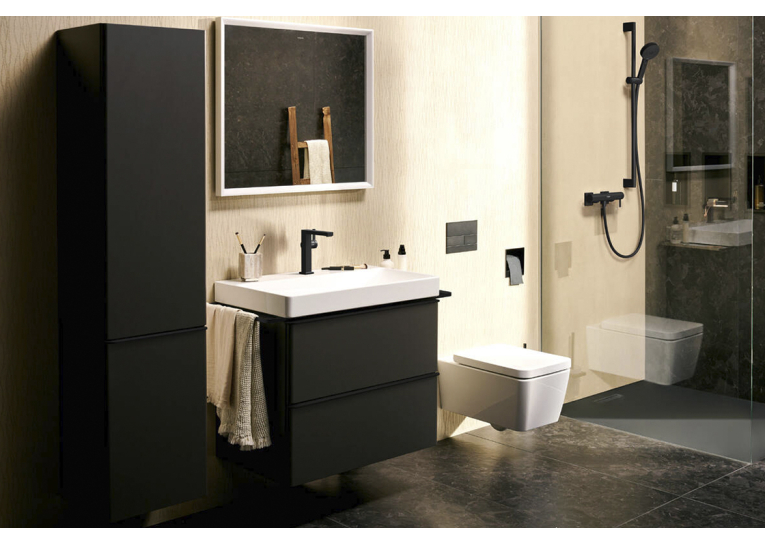 Змішувач Hansgrohe Tecturis E 210 Fine CoolStart для умивальника зповоротним виливом, Matt Black (73060670) (Пошкоджене пакування)