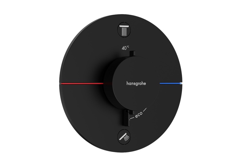 Термостат прихованого монтажу Hansgrohe ShowerSelect Comfort S на 2 функції, Matt Black 15554670