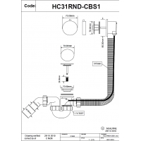 Сифон для ванни (автомат) 40/50 HС31RND-CBS1 (хромований)