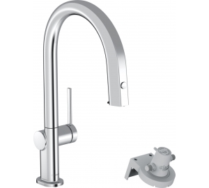 Смеситель кухонный Hansgrohe Aqittura M91 FilterSystem 210 1jet pull-out кухонный Chrome 76803000