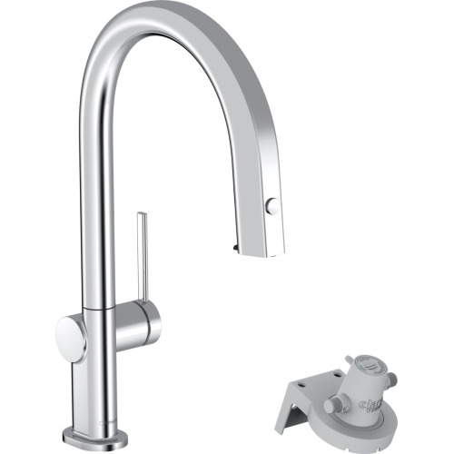 Змішувач кухонний Hansgrohe Aqittura M91 FilterSystem 210 1jet pull-out кухонний (76803000) Chrome