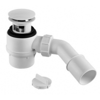 Сифон для поддона McALPINE 50mm "клик-клак" накладка из латуни 70*40/50мм HC26-IOF-95-WH