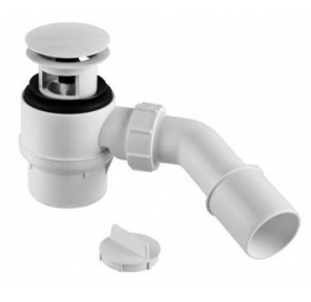 Сифон для поддона McALPINE 50mm "клик-клак" накладка из латуни 70*40/50мм HC26-IOF-95-WH