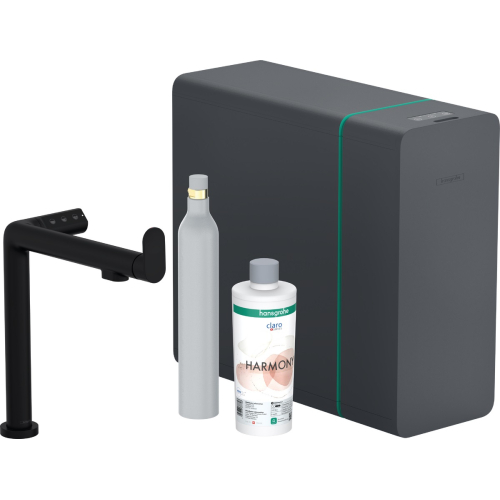 Змішувач кухонний Hansgrohe Aqittura M91 SodaSystem 240 1jet кухонний сет (76810670) Matt Black
