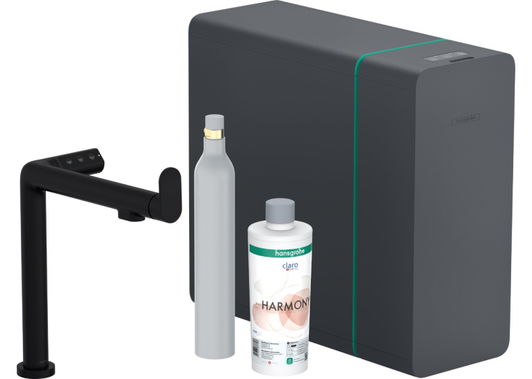 Змішувач кухонний Hansgrohe Aqittura M91 SodaSystem 240 1jet кухонний сет (76810670) Matt Black