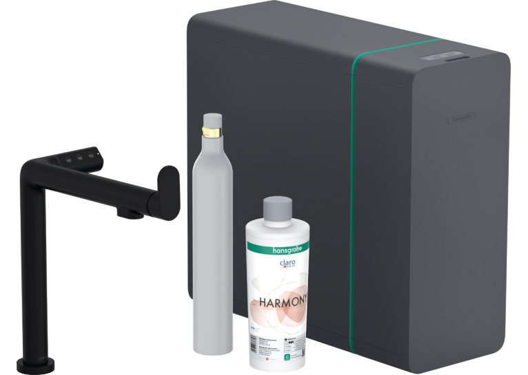 Змішувач кухонний Hansgrohe Aqittura M91 SodaSystem 240 1jet кухонний сет (76810670) Matt Black
