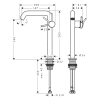 Смеситель Hansgrohe Tecturis S 240 Fine CoolStart для умывальника без донного клапана, Matt Black (73372670)