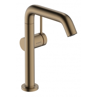 Смеситель для умывальника с поворотным изливом Hansgrohe Tecturis S 210 Fine CoolStart Brushed Bronze (73360140)