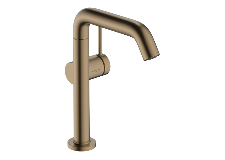Змішувач для умивальника, поворотний вилив, Hansgrohe Tecturis S 210 Fine CoolStart  Brushed Bronze (73360140) (Пошкоджене пакування)
