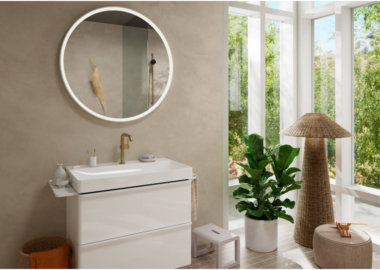 Смеситель для умывальника, поворотный излив, Hansgrohe Tecturis S 210 Fine CoolStart Brushed Bronze (73360140) (Повреждённая упаковка)