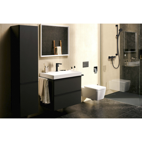 Смеситель Hansgrohe Tecturis E 150 Fine CoolStart для умывальника без донного клапана, Matt Black (73041670)
