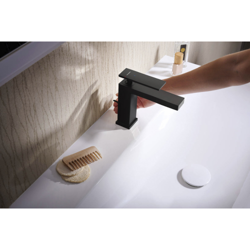 Смеситель Hansgrohe Tecturis E 110 CoolStart для умывальника, Matt Black (73014670)