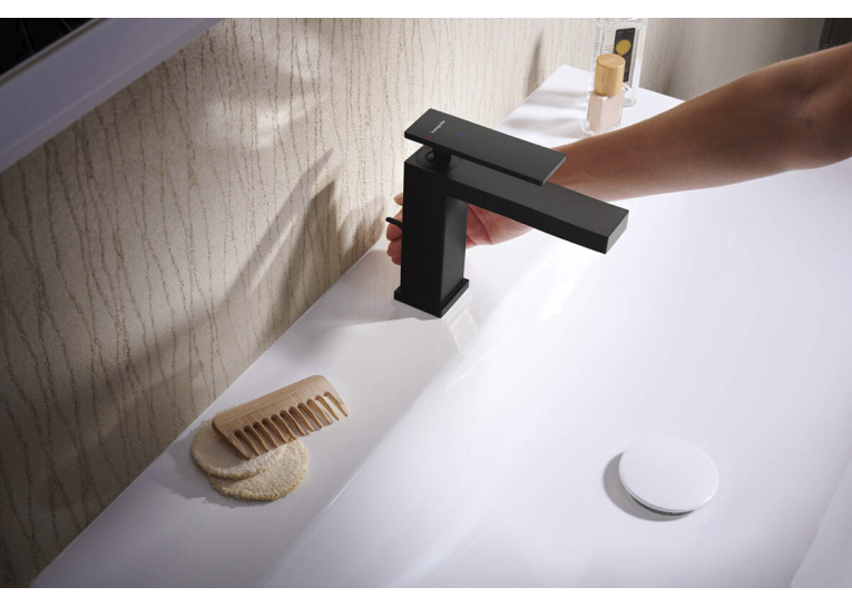 Змішувач Hansgrohe Tecturis E 110 CoolStart для умивальника, Matt Black (73014670)