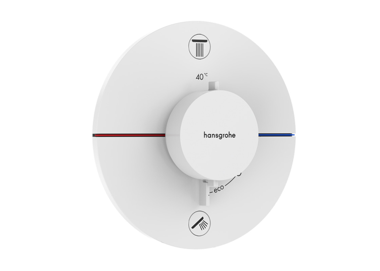 Термостат прихованого монтажу Hansgrohe ShowerSelect Comfort S на 2 функції, Matt White 15554700