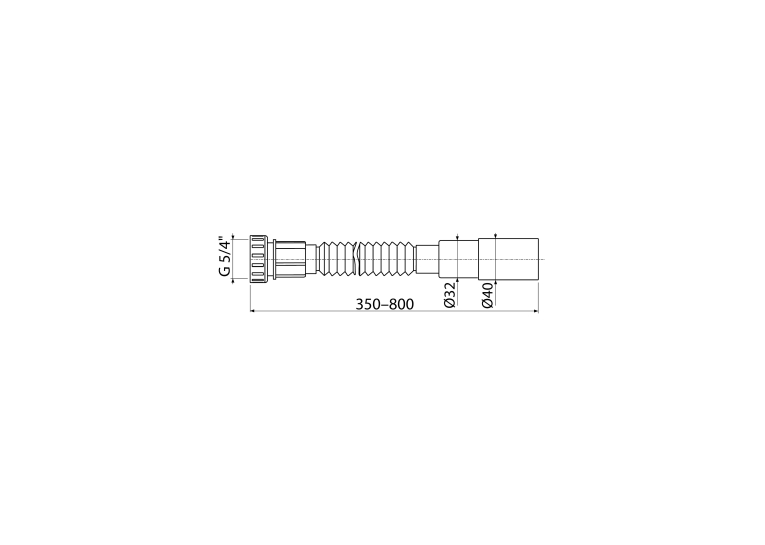 Гнучке з'єднання 5/4“/ 40/32 пластмаса (Koller Pool)