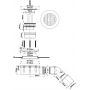 Сифон для поддона McALPINE d.90 mm h53mm MP2730L3H-SL хром