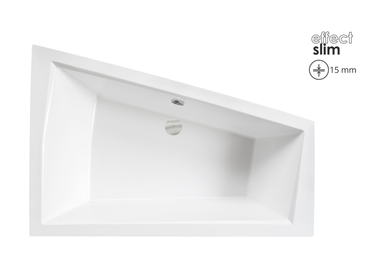 Ванна акриловая Besco INTIMA DUO SLIM 180х125 Левая (соло), без ног #WAID-180-SL