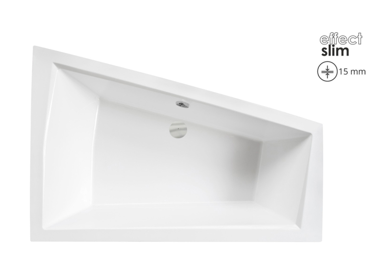 Ванна акриловая Besco INTIMA DUO SLIM 180х125 Левая (соло), без ног #WAID-180-SL