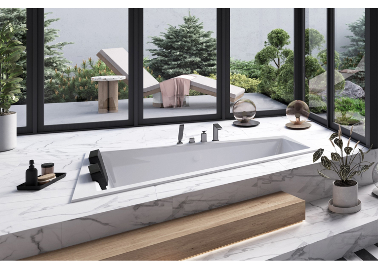 Ванна акриловая Besco INTIMA DUO SLIM 180х125 Левая (соло), без ног #WAID-180-SL