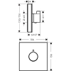 Термостат прихованого монтажу Hansgrohe ShowerSelect Glass Highﬂow White/Chrome 15734400