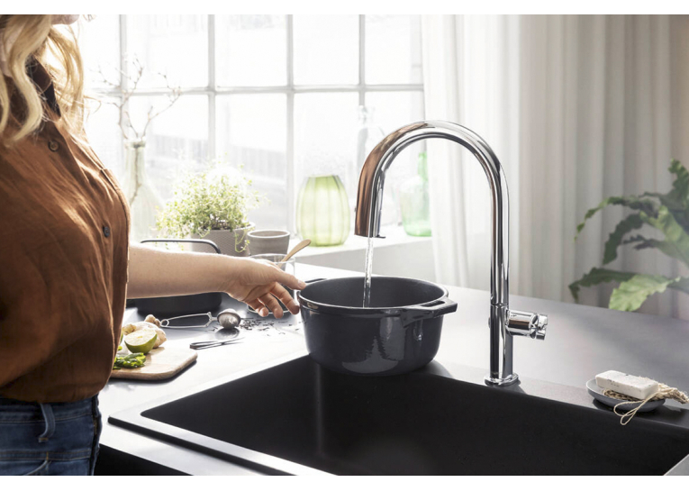 Змішувач кухонний Hansgrohe Aqittura M91 FilterSystem 210 1jet pull-out кухонний сет з Harmony (76801000) Chrome