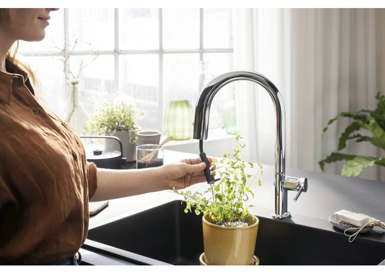 Змішувач кухонний Hansgrohe Aqittura M91 FilterSystem 210 1jet pull-out кухонний сет з Harmony (76801000) Chrome