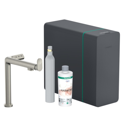 Змішувач кухонний Hansgrohe Aqittura M91 SodaSystem 240 1jet кухонний сет (76810800) Stainless Steel Finish