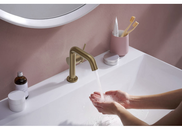 Змішувач Hansgrohe Tecturis S 110 Fine CoolStart для умивальника, Brushed Bronze (73320140)