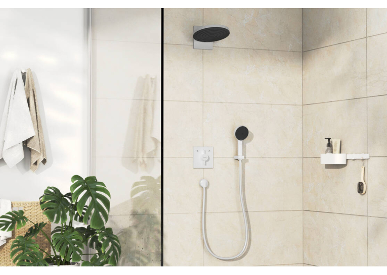 Смеситель скрытого монтажа Hansgrohe DuoTurn E на 2 функции, Matt White 75417700