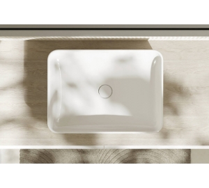 Умивальник накладний без переливу Hansgrohe Xuniva Q SmartClean, 550х400 мм, White (61075450)
