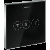 Переключатель Hansgrohe ShowerSelect Glass на 3 клавиши, черный/хром 15736600