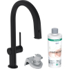 Змішувач кухонний Hansgrohe Aqittura M91 FilterSystem 210 1jet pull-out кухонний сет з Harmony (76801670) Matt Black