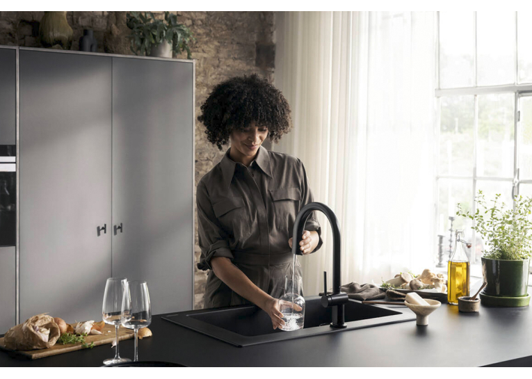 Змішувач кухонний Hansgrohe Aqittura M91 FilterSystem 210 1jet pull-out кухонний сет з Harmony (76801670) Matt Black