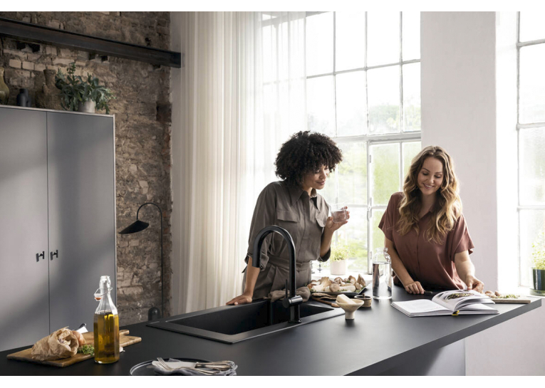 Змішувач кухонний Hansgrohe Aqittura M91 FilterSystem 210 1jet pull-out кухонний сет з Harmony (76801670) Matt Black