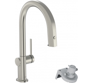 Змішувач кухонний Hansgrohe Aqittura M91 FilterSystem 210 1jet pull-out кухонний (76803800) Stainless Steel Finish