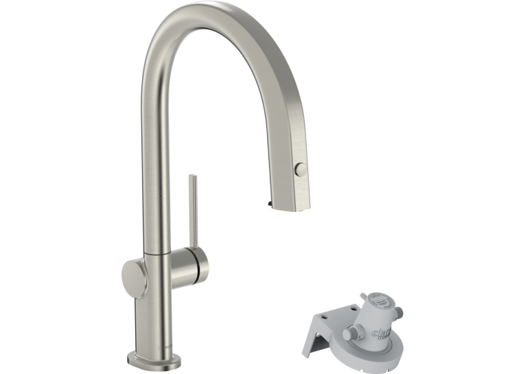 Змішувач кухонний Hansgrohe Aqittura M91 FilterSystem 210 1jet pull-out кухонний (76803800) Stainless Steel Finish