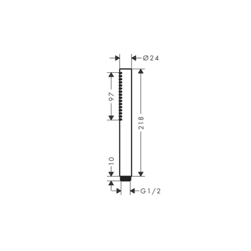 Ручной душ Hansgrohe Pulsify S 100 1jet EcoSmart, Matt Black (24125670)